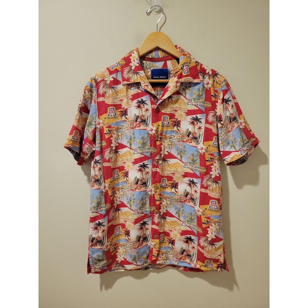 Tommy Bahama Arizona Wildcats Hawaiian Camp Shirt Men’s S Tucson U of A Aloha
